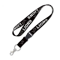 Detroit Lions Black Lanyard with Detachable Buckle 1"
