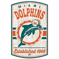 Miami Dolphins Classic Logo Retro Wood Sign 11" x 17" 1/4" Thick