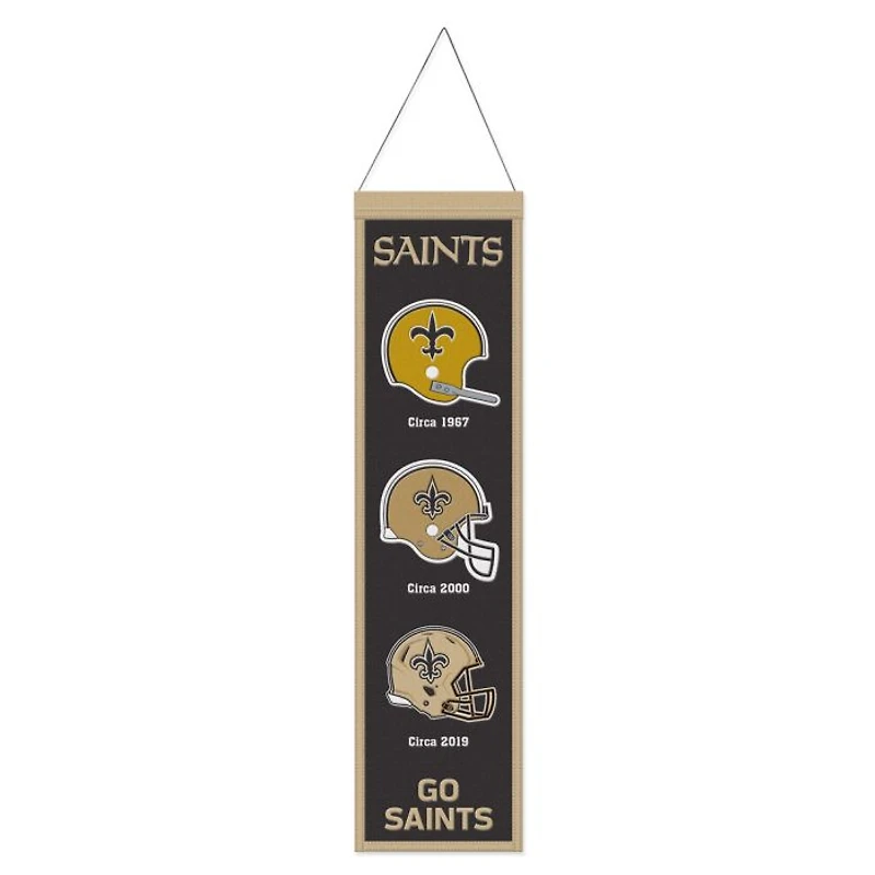 New Orleans Saints Evolution Wool Banner 8" x 32"