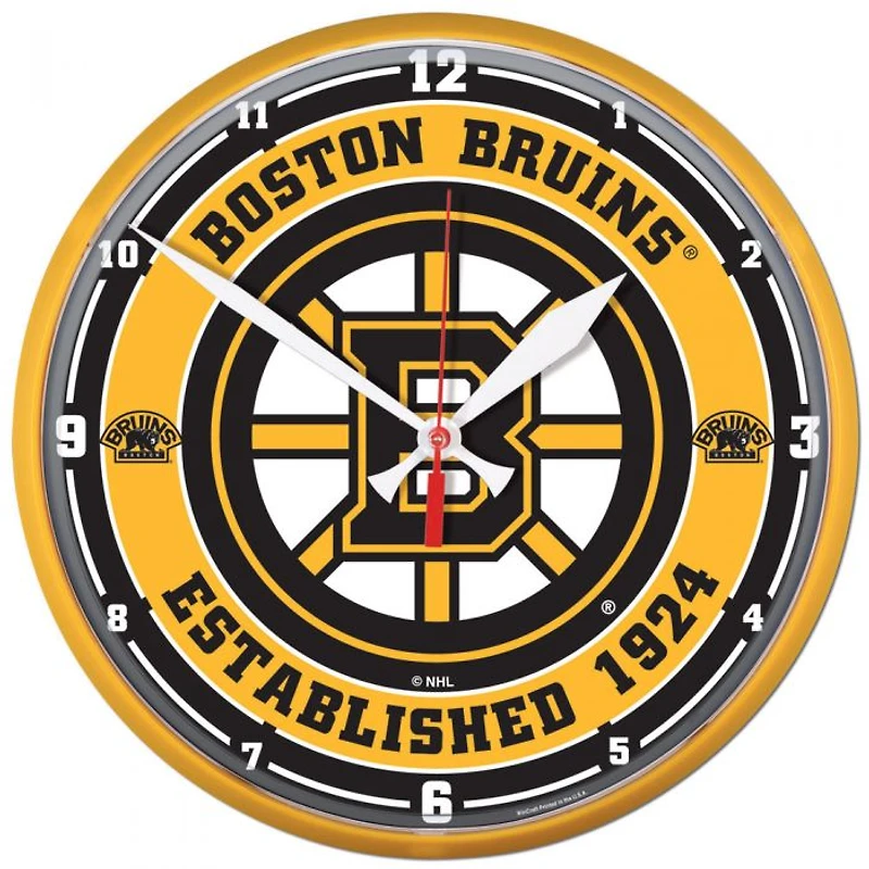 Boston Bruins Round Wall Clock 12.75"