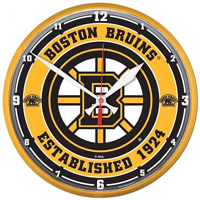 Boston Bruins Round Wall Clock 12.75"