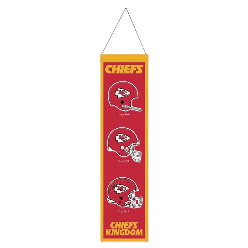 Kansas City Chiefs Evolution Wool Banner 8" x 32"