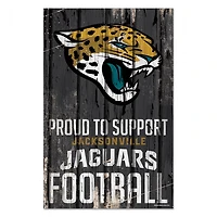 Jacksonville Jaguars Proud Wood Sign 11" x 17" 1/4" Thick