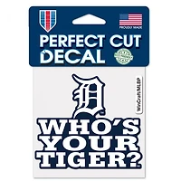 Detroit Tigers Slogan Perfect Cut Colour Decal 4" x 4
