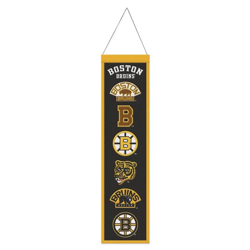 Boston Bruins Evolution Wool Banner 8" x 32"