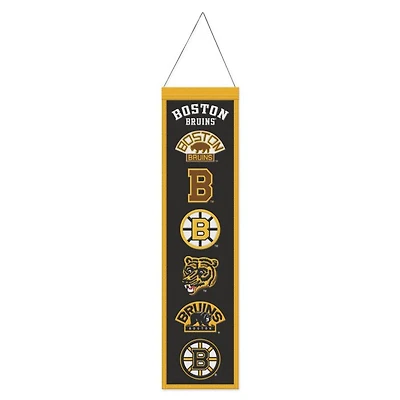 Boston Bruins Evolution Wool Banner 8" x 32"