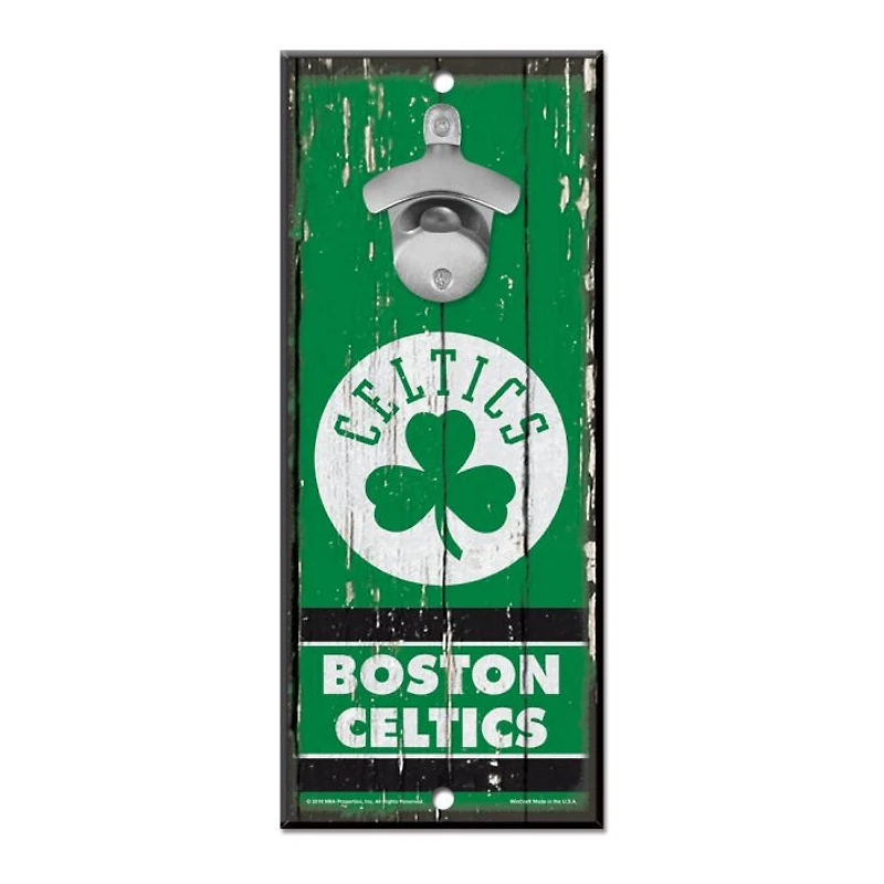 Boston Red Sox Bottle Opener Sign 5" x 11"