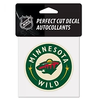 Minnesota Wild Round Perfect Cut Colour Decal 4" x 4"