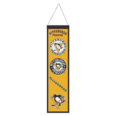 Pittsburgh Penguins Evolution Wool Banner 8" x 32"