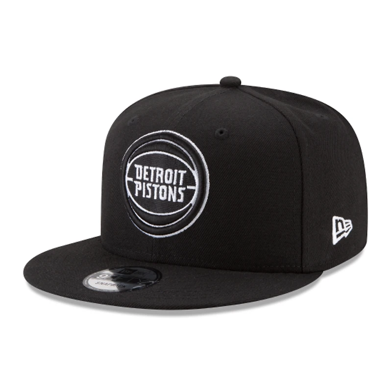 Detroit Pistons Basic Black and White 9Fifty