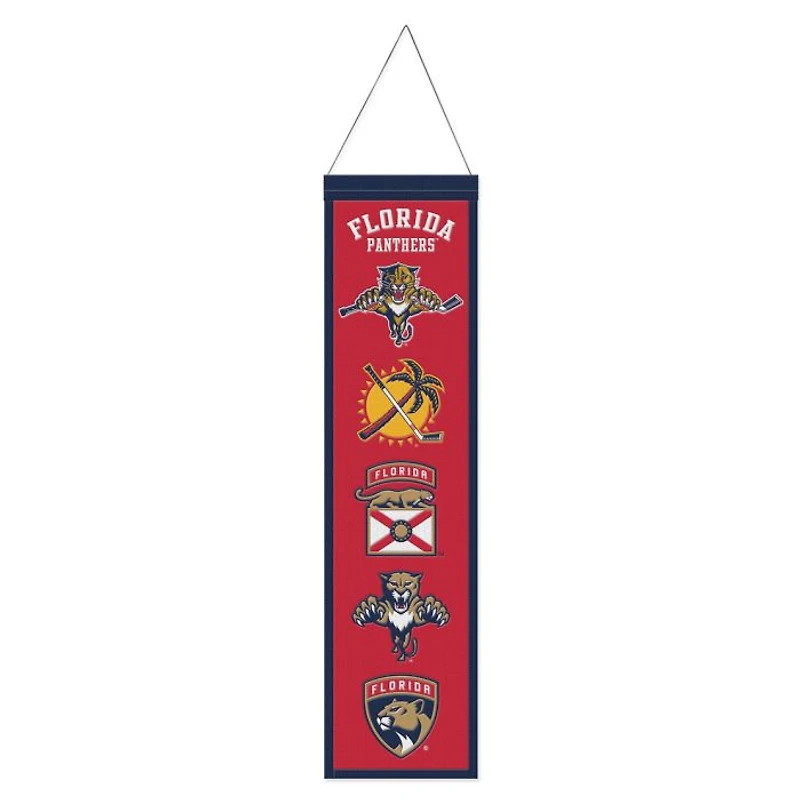 Florida Panthers Evolution Wool Banner 8" x 32"