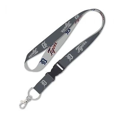 Detroit Tigers Charcoal Lanyard With Detachable Buckle 1"