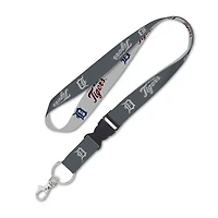 Detroit Tigers Charcoal Lanyard With Detachable Buckle 1"