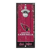 Arizona Cardinals Bottle Opener Sign 5" x 11"