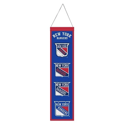New York Rangers Evolution Wool Banner 8" x 32"