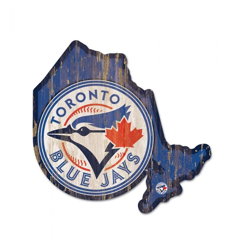 Toronto Blue Jays Province Shape Wood Sign 14" x 14" 1/4" Thick