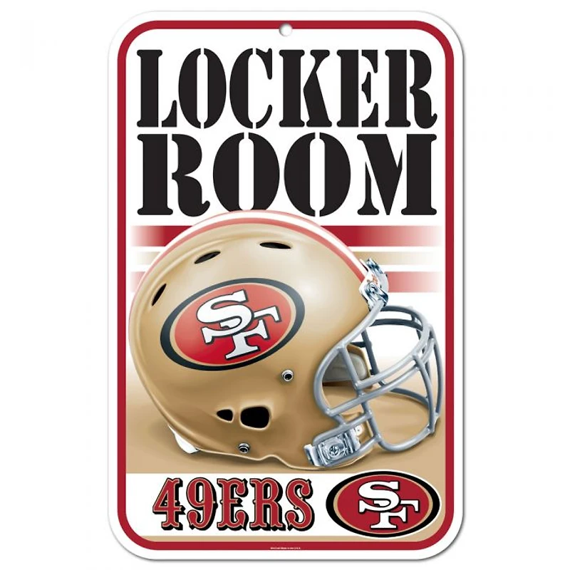 San Francisco 49ers Plastic Sign 11" x 17"
