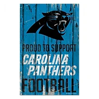Carolina Panthers Proud Wood Sign 11" x 17" 1/4" Thick