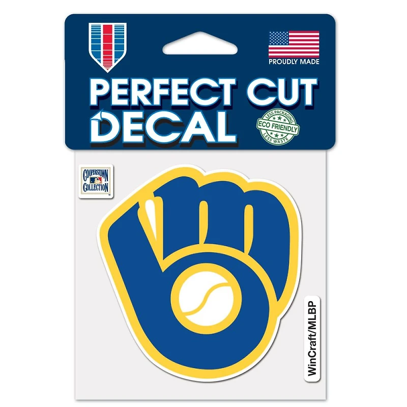 Milwaukee Brewers Cooperstown Perfect Cut Colour Decal 4" x 4"