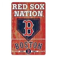 Boston Red Sox Slogan Wood Sign 11" x 17" 1/4" Thick