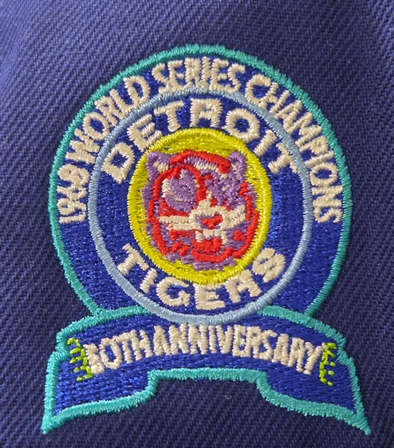 Detroit Tigers Dark Royal 50th Anniversary of 1968 World Series Patch 59Fifty Fitted Hat