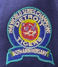 Detroit Tigers Dark Royal 50th Anniversary of 1968 World Series Patch 59Fifty Fitted Hat