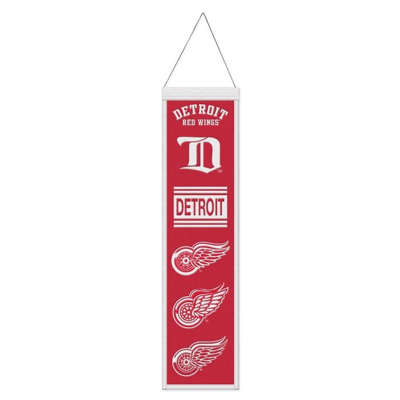 Detroit Red Wings Evolution Wool Banner 8" x 32"