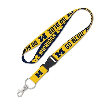 Michigan Wolverines Lanyard With Detachable Buckle 1"