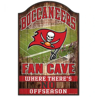 Tampa Bay Buccaneers Fan Cave Wood Sign 11" x 17" 1/4" Thick
