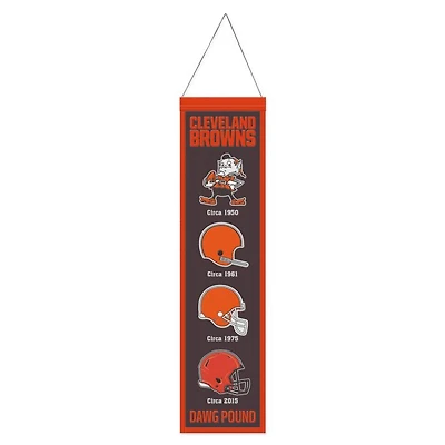 Cleveland Browns Evolution Wool Banner 8" x 32"
