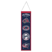 Columbus Blue Jackets Evolution Wool Banner 8" x 32"