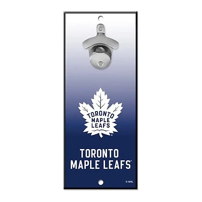 Toronto Maple Leafs Bottle Opener Sign 5" x 11"