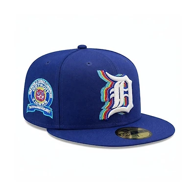 Detroit Tigers Dark Royal 50th Anniversary of 1968 World Series Patch 59Fifty Fitted Hat