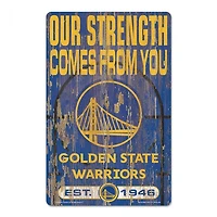 Golden State Warriors Slogan Wood Sign 11" x 17" 1/4" Thick