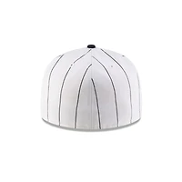 Kansas City Monarchs White Pinstripe and Navy Throwback 1924 Logo 59Fifty