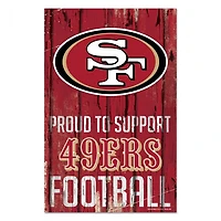 San Francisco 49ers Proud Wood Sign 11" x 17" 1/4" Thick