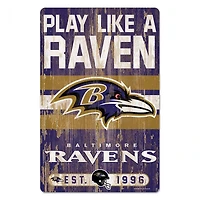 Baltimore Ravens Slogan Wood Sign 11" x 17" 1/4" Thick