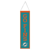 Miami Dolphins Slogan Wool Banner 8" x 32"