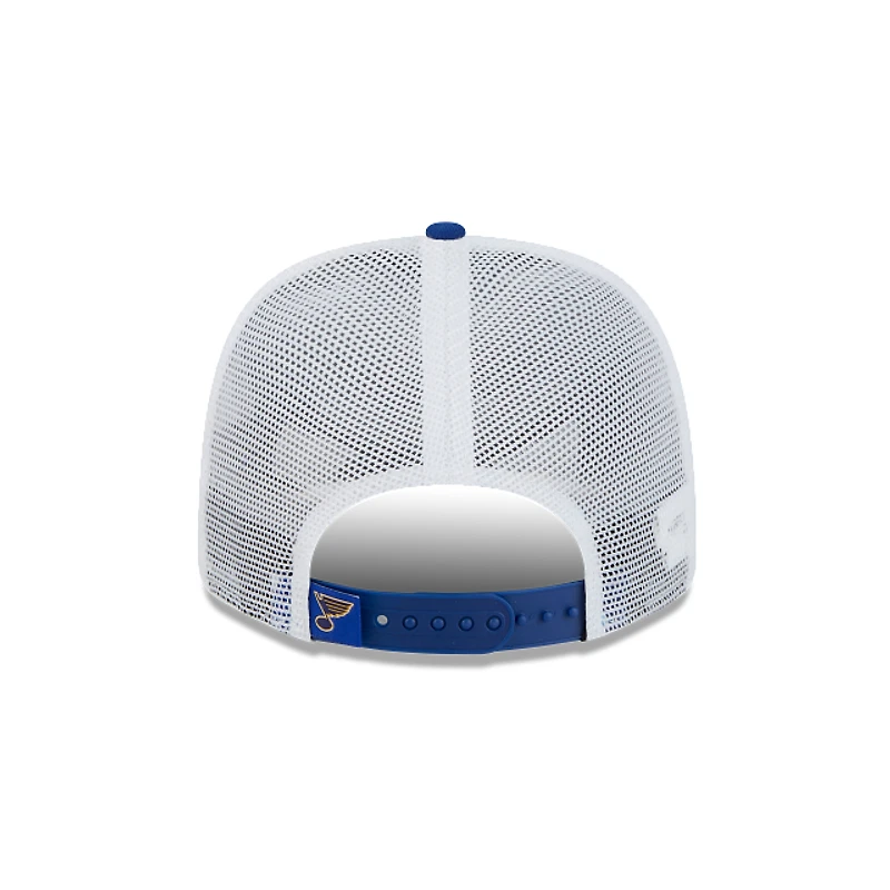 St. Louis Blues Blue and White Trucker 9Seventy Stretch Snap Hat