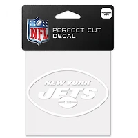 New York Jets Perfect Cut White Decal 4" x 4"