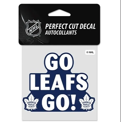 Toronto Maple Leafs Perfect Cut White Decal 4" x 4"