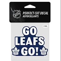 Toronto Maple Leafs Perfect Cut White Decal 4" x 4"