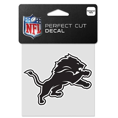Detroit Lions Perfect Cut Black Decal 8" x 8"
