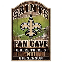 New Orleans Saints Fan Cave Wood Sign 11" x 17" 1/4" Thick