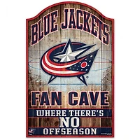 Columbus Blue Jackets Fan Cave Wood Sign 11" x 17" 1/4" Thick