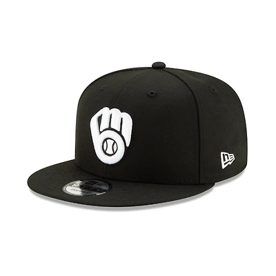Milwaukee Brewers Black and White 9Fifty