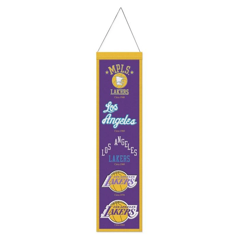 Los Angeles Lakers Evolution Wool Banner 8" x 32"