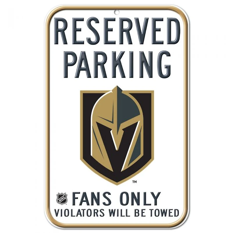 Vegas Golden Knights Plastic Sign 11" x 17"