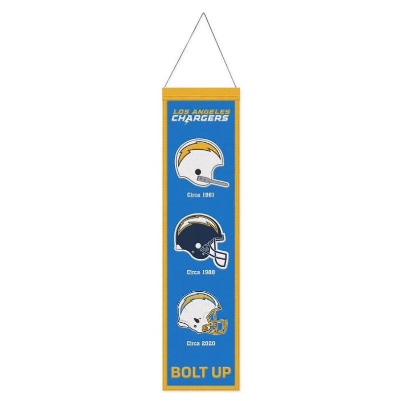 Los Angeles Chargers Evolution Wool Banner 8" x 32"