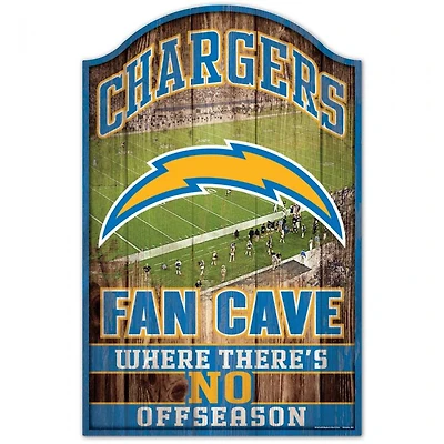 Los Angeles Chargers Fan Cave Wood Sign 11" x 17" 1/4" Thick